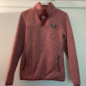 L.L.Bean Sweater Fleece Pullover Small Pink
